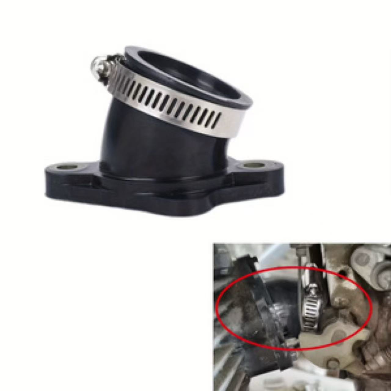 Motorcycle Engine Parts - Carburetor Intake Manifold Boot Pipe 30MM