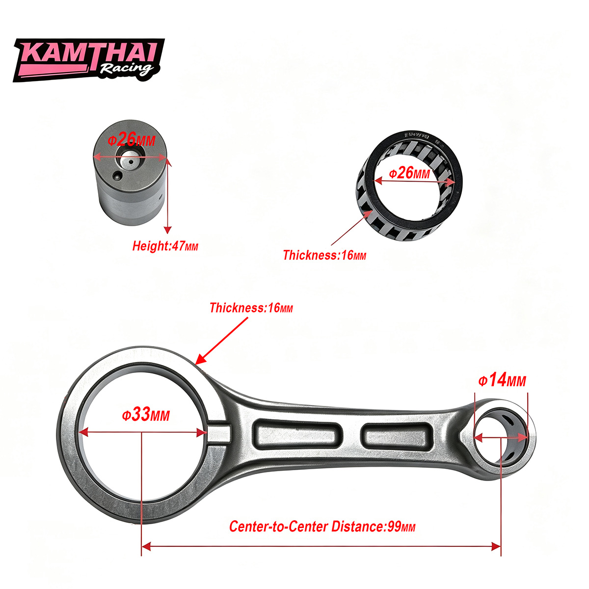 KAMTHAI CNC Machined Connectin - Motorcycle Crankshaft 评论和价格